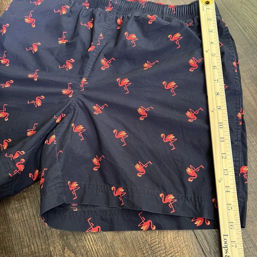 Vintage Polo Sport Ralph Lauren All Over Print Swim Flamingo‎ Swim Trunks M Logo